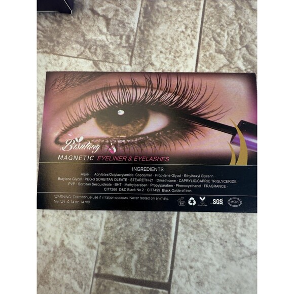 NEW Bisutang Magnetic Eyelashes and Eyeliner 10 Pair Reusable Magnetic Lashes - Picture 5 of 5